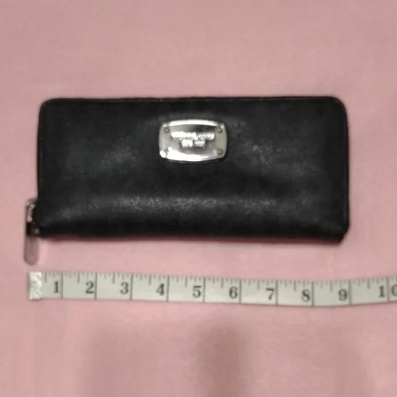 Michael Kors Black Textured Clutch. Shoes Very Little Wear - Picture 3 of 9